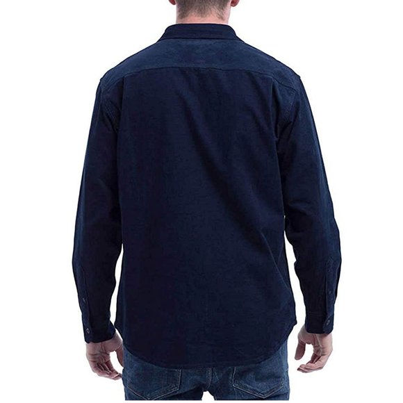 Eddie Bauer Men’s Crosscut Cord Shirt Button Front Corduroy Blue M - Picture 2 of 4